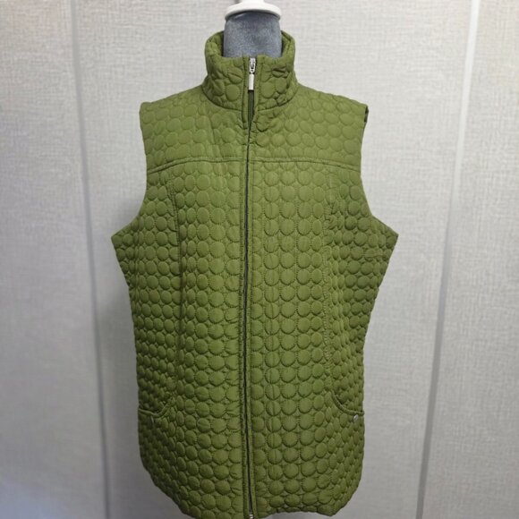 Great Northwest Indigo Quilted Olive Green Vest with Pockets Size 1X - Picture 5 of 8